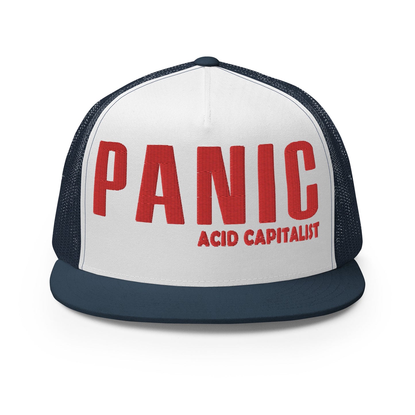 Panic by Acid Capitalist Trucker Cap - Pixel Gallery