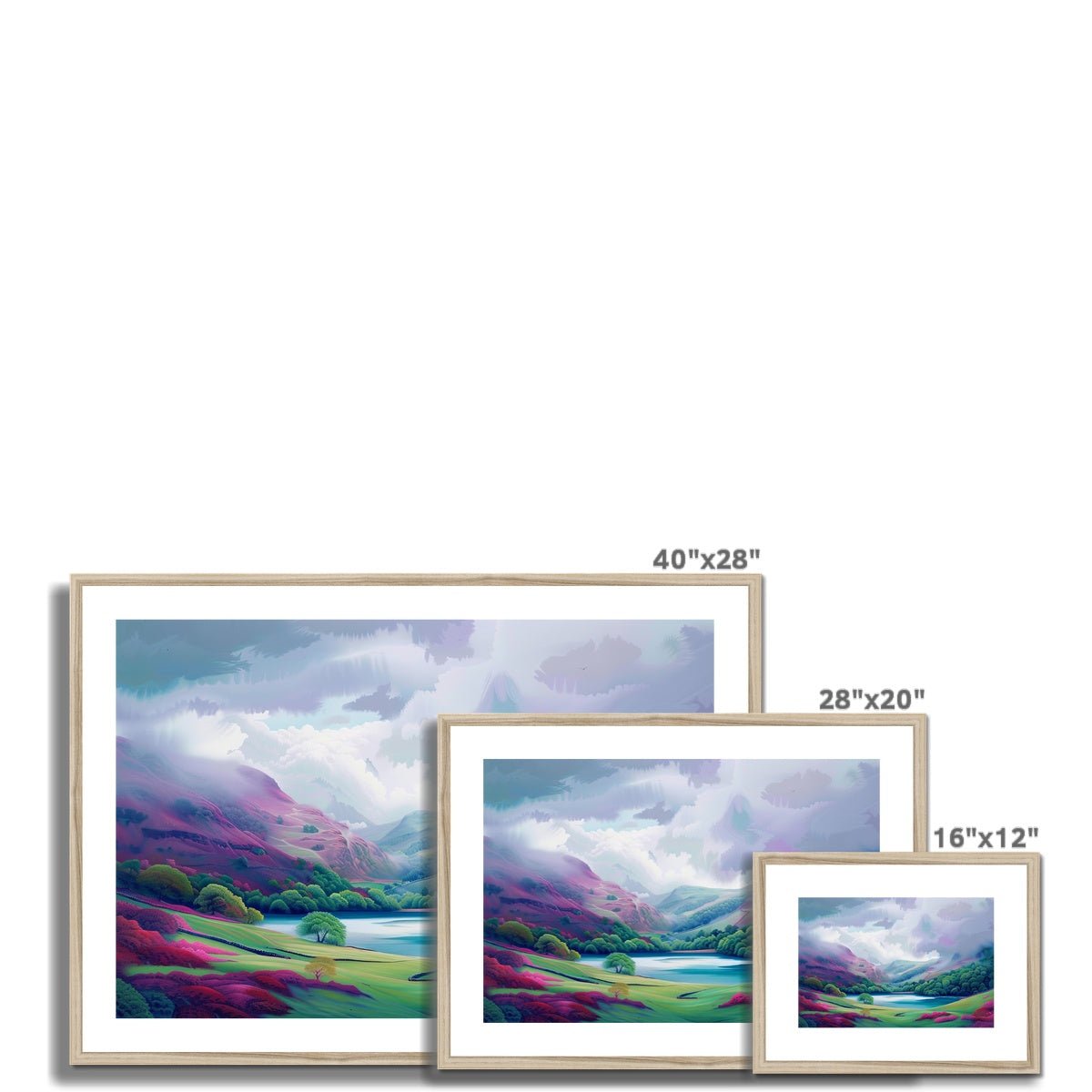 Pastel Landscape Framed & Mounted Print - Pixel Gallery