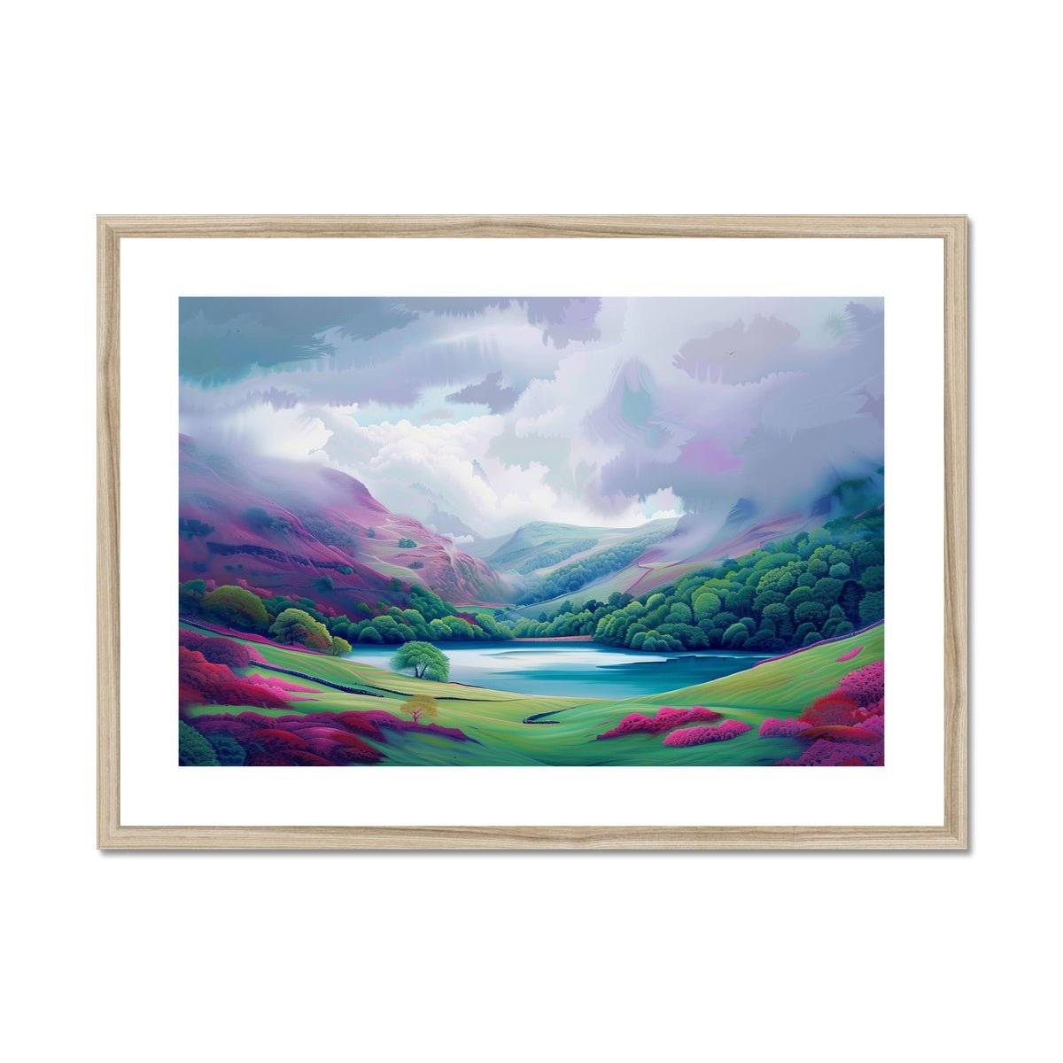 Pastel Landscape Framed & Mounted Print - Pixel Gallery