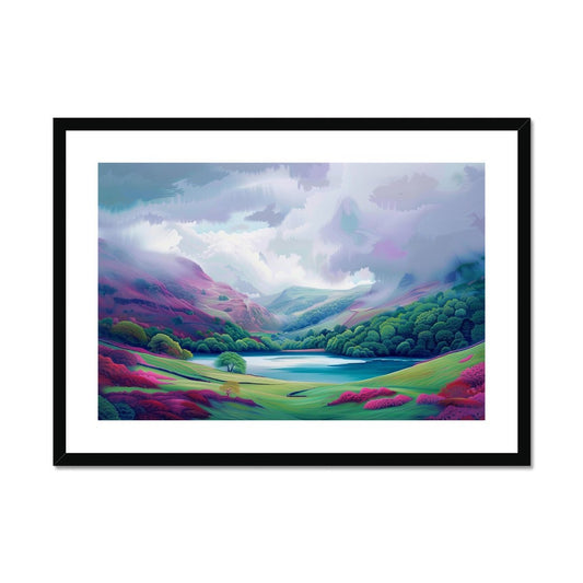 Pastel Landscape Framed & Mounted Print - Pixel Gallery
