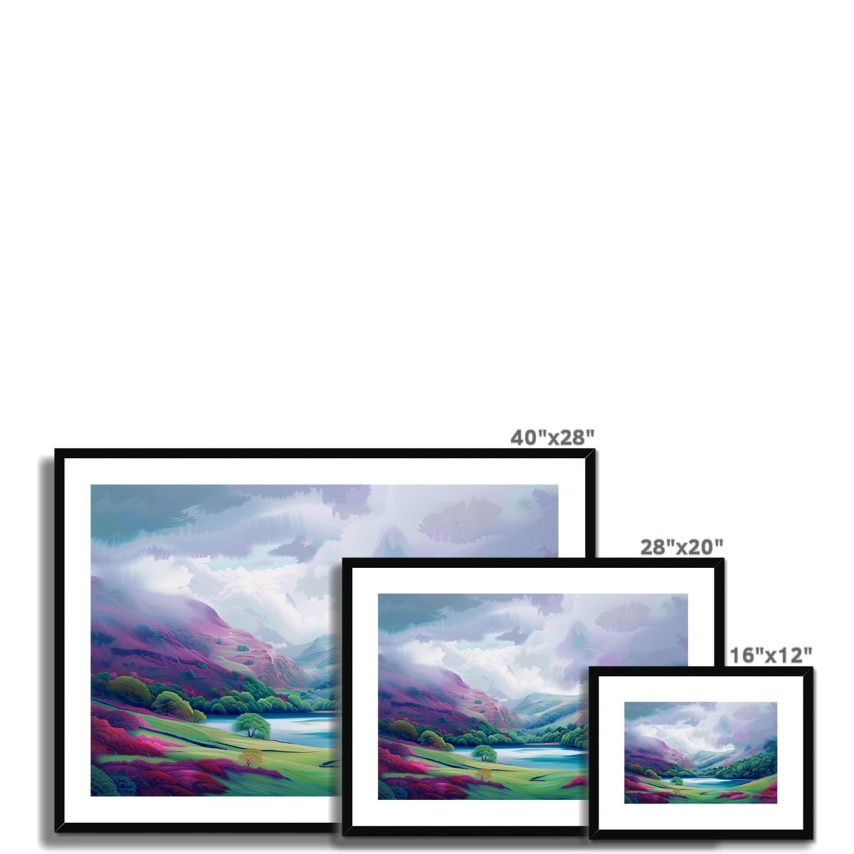 Pastel Landscape Framed & Mounted Print - Pixel Gallery