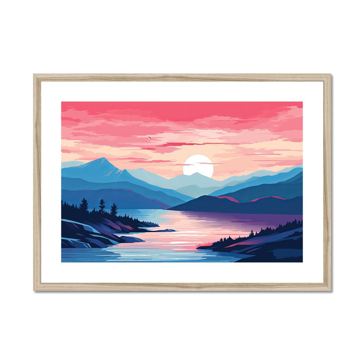 Pastel Sunset Framed & Mounted Print - Pixel Gallery