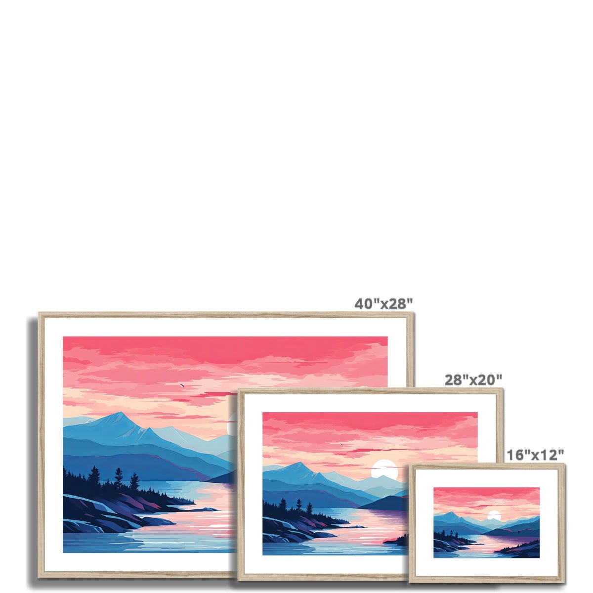 Pastel Sunset Framed & Mounted Print - Pixel Gallery