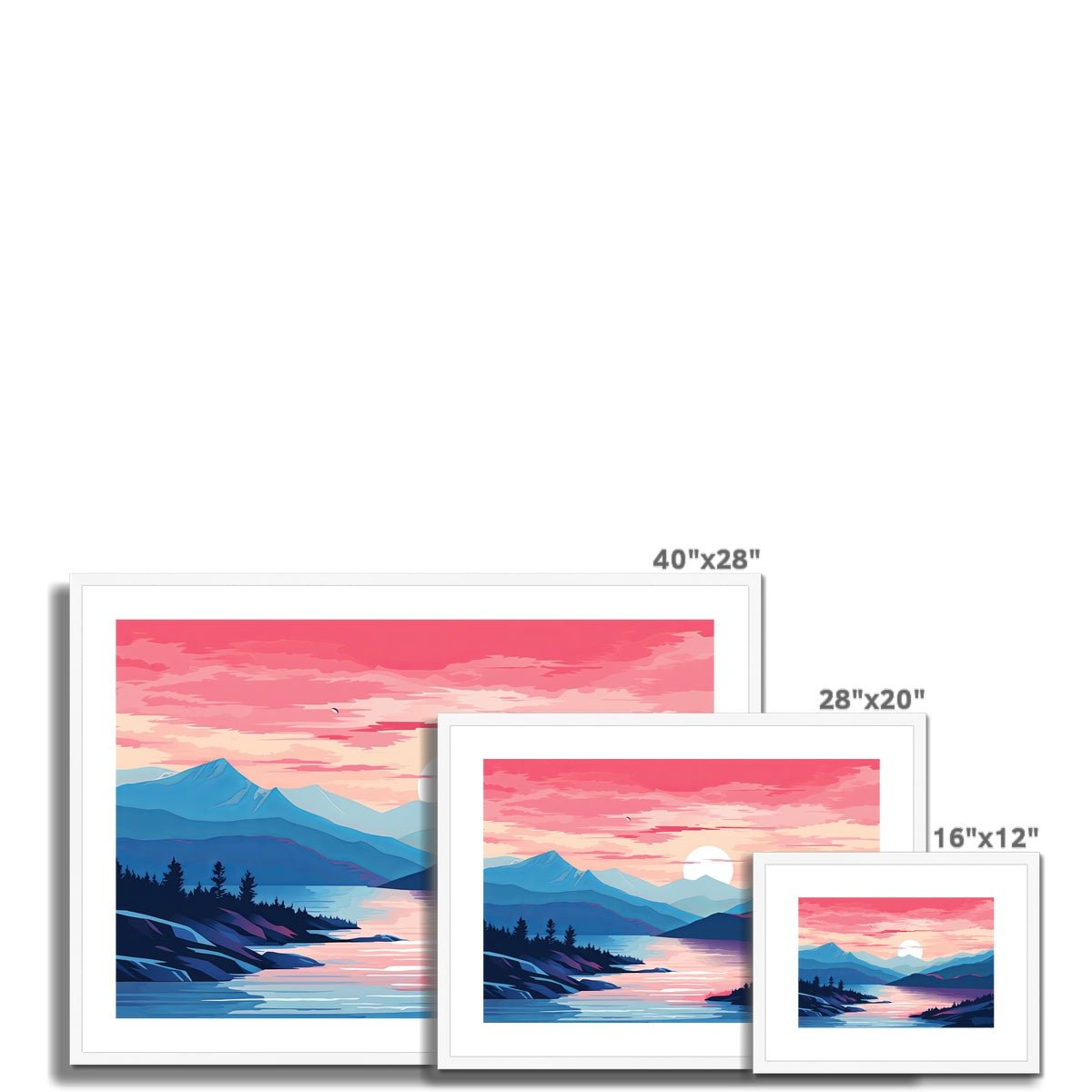 Pastel Sunset Framed & Mounted Print - Pixel Gallery