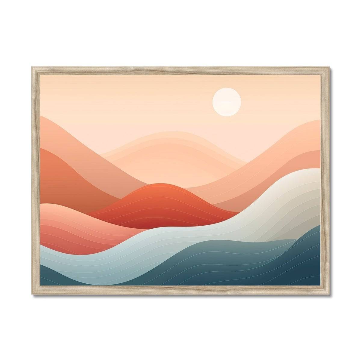 Pastels Hills Framed Print - Pixel Gallery