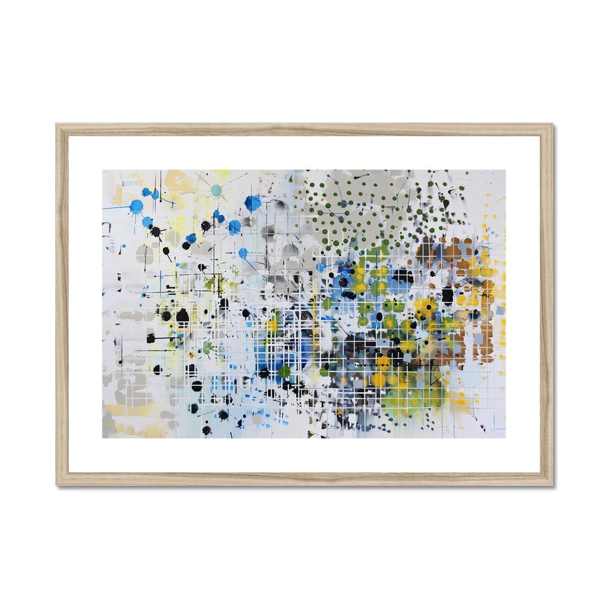 Pixel Abstraction Framed & Mounted Print - Pixel Gallery