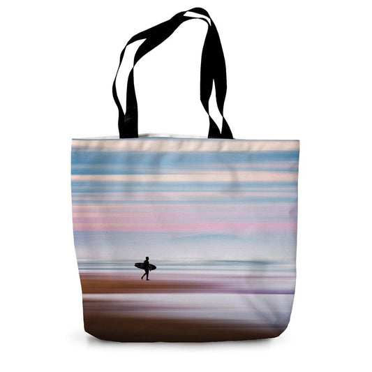 Surfing the rainbow Canvas Tote Bag - Pixel Gallery