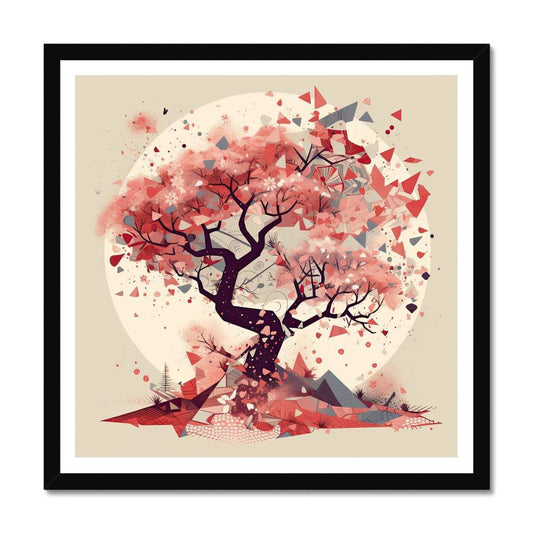 Ikigai Inspired Cherry Blossom Painting Framed Print - Pixel Gallery