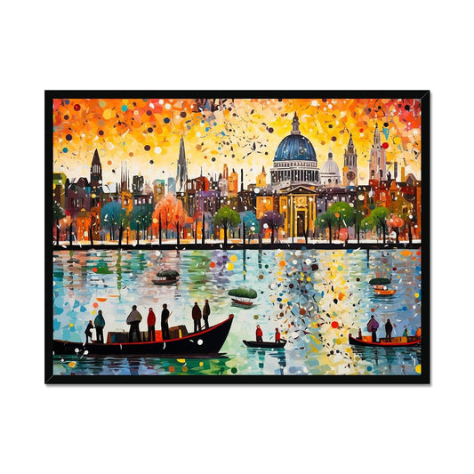 Art Gallery on the Thames: Framed Print of Abstract Elegance - Pixel Gallery