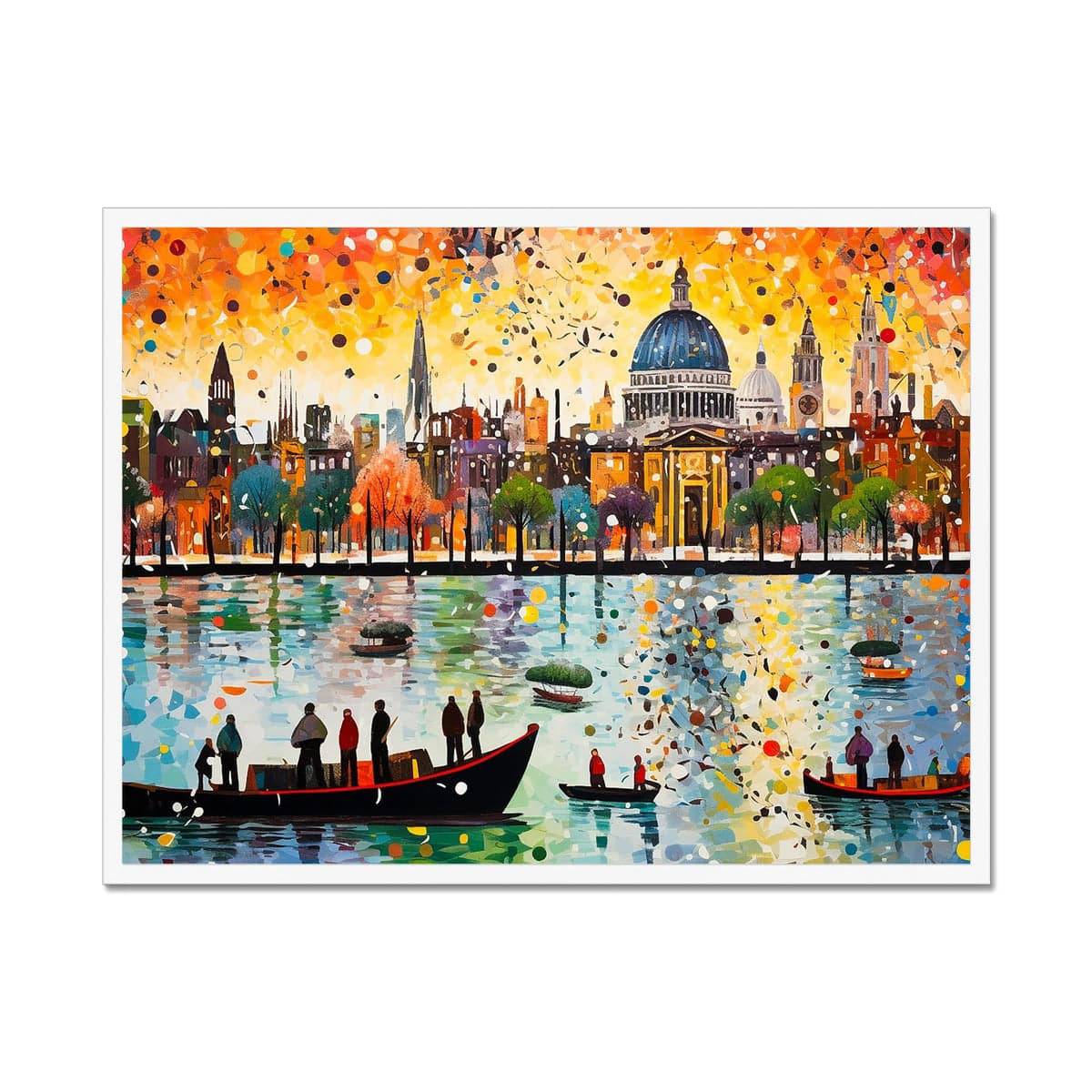 Art Gallery on the Thames: Framed Print of Abstract Elegance - Pixel Gallery
