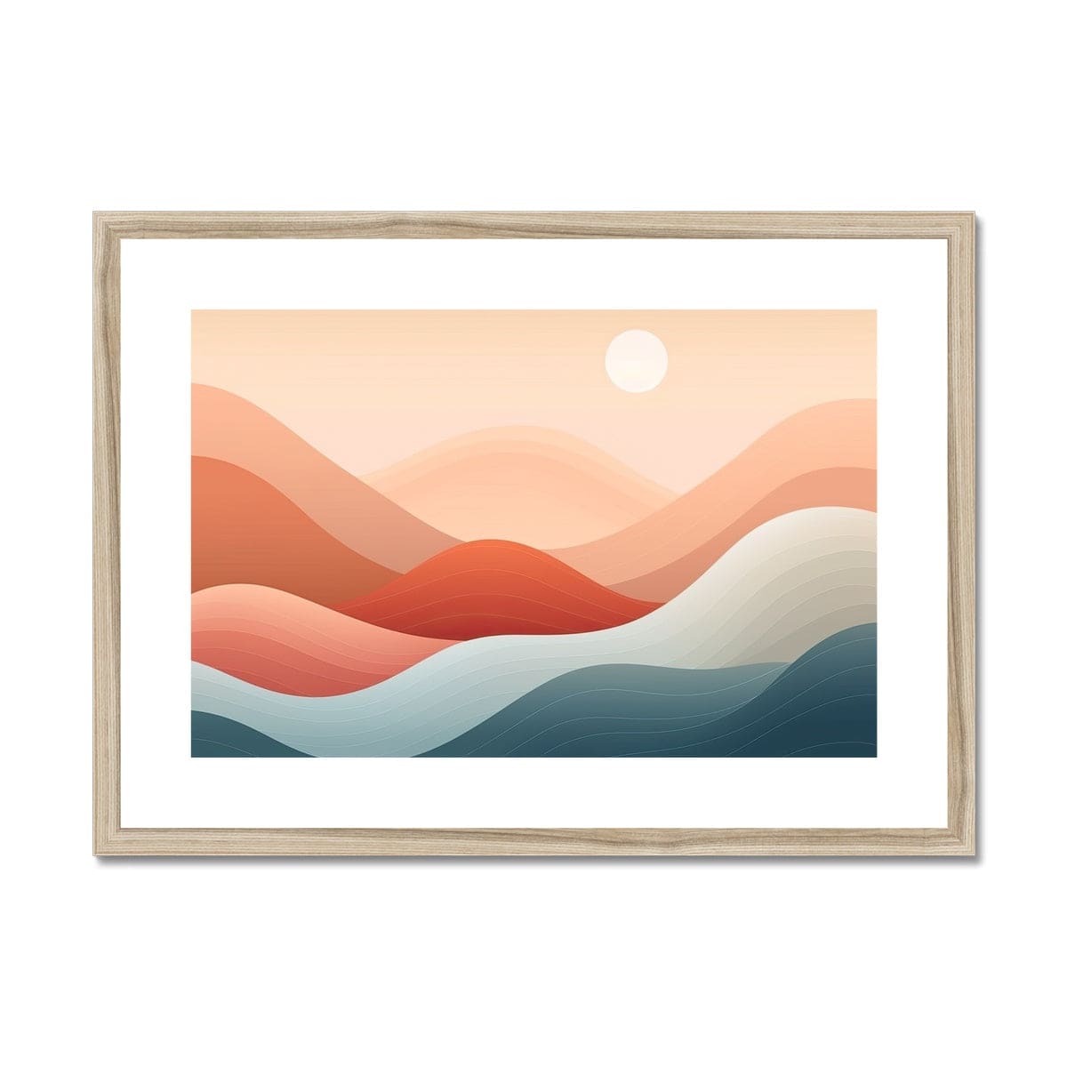 Pastel Hills Framed & Mounted Print - Pixel Gallery