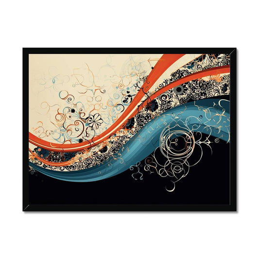 The Great Wave Off Kanagawa Reimagined Framed Print - Pixel Gallery