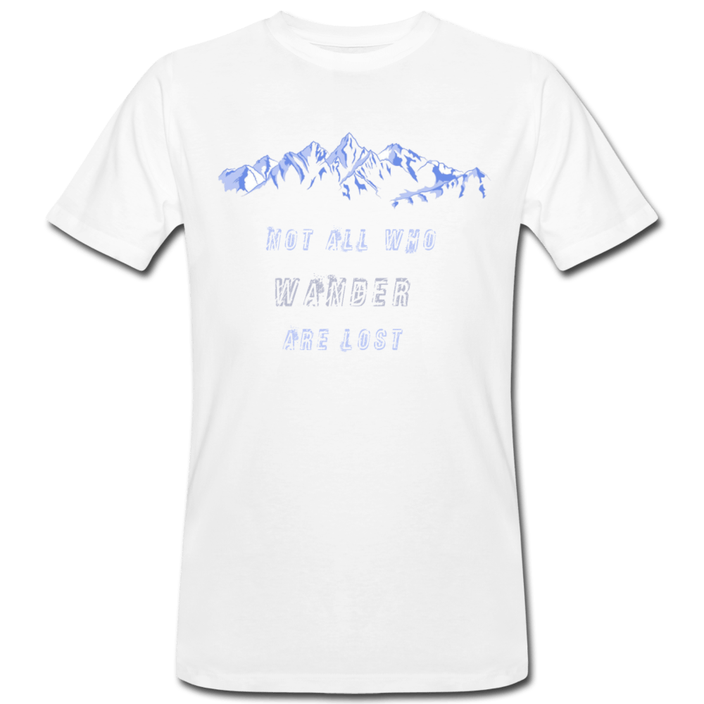 MEN’S ‘NOT ALL WHO WANDER ARE LOST’ ORGANIC T-SHIRT - Pixel Gallery