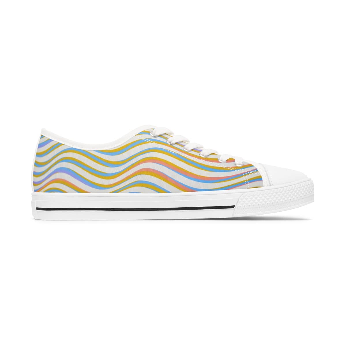 Rainbow Wave Low Top Sneakers - Pixel Gallery