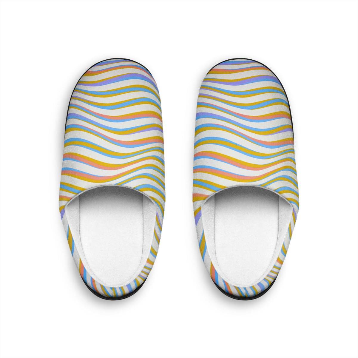 Rainbow Wave Slippers - Pixel Gallery
