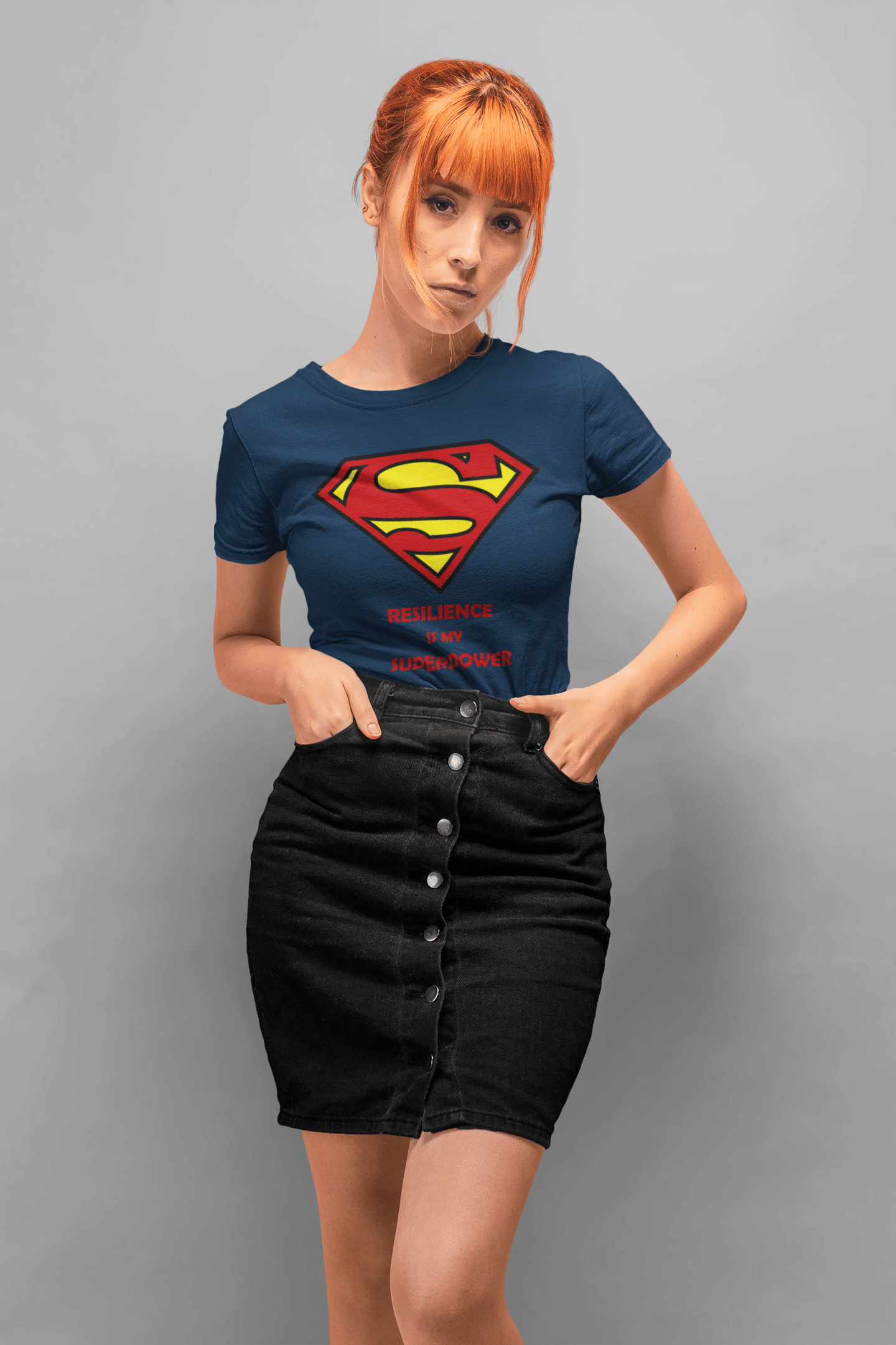 WOMEN'S RESILIENCE IS MY SUPERPOWER ORGANIC COTTON T-SHIRT - Pixel Gallery