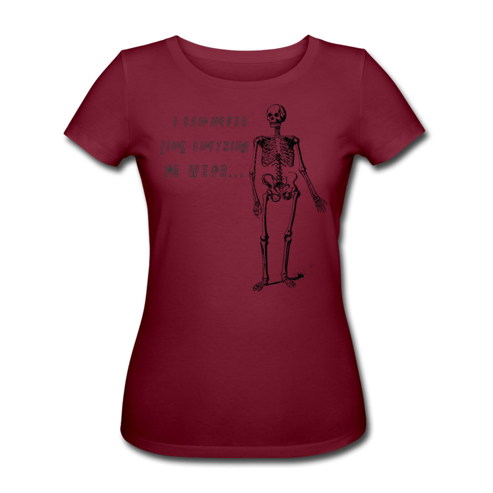 WOMENS I CAN NEVER FIND ANYTHING TO WEAR ORGANIC T-SHIRT - Pixel Gallery