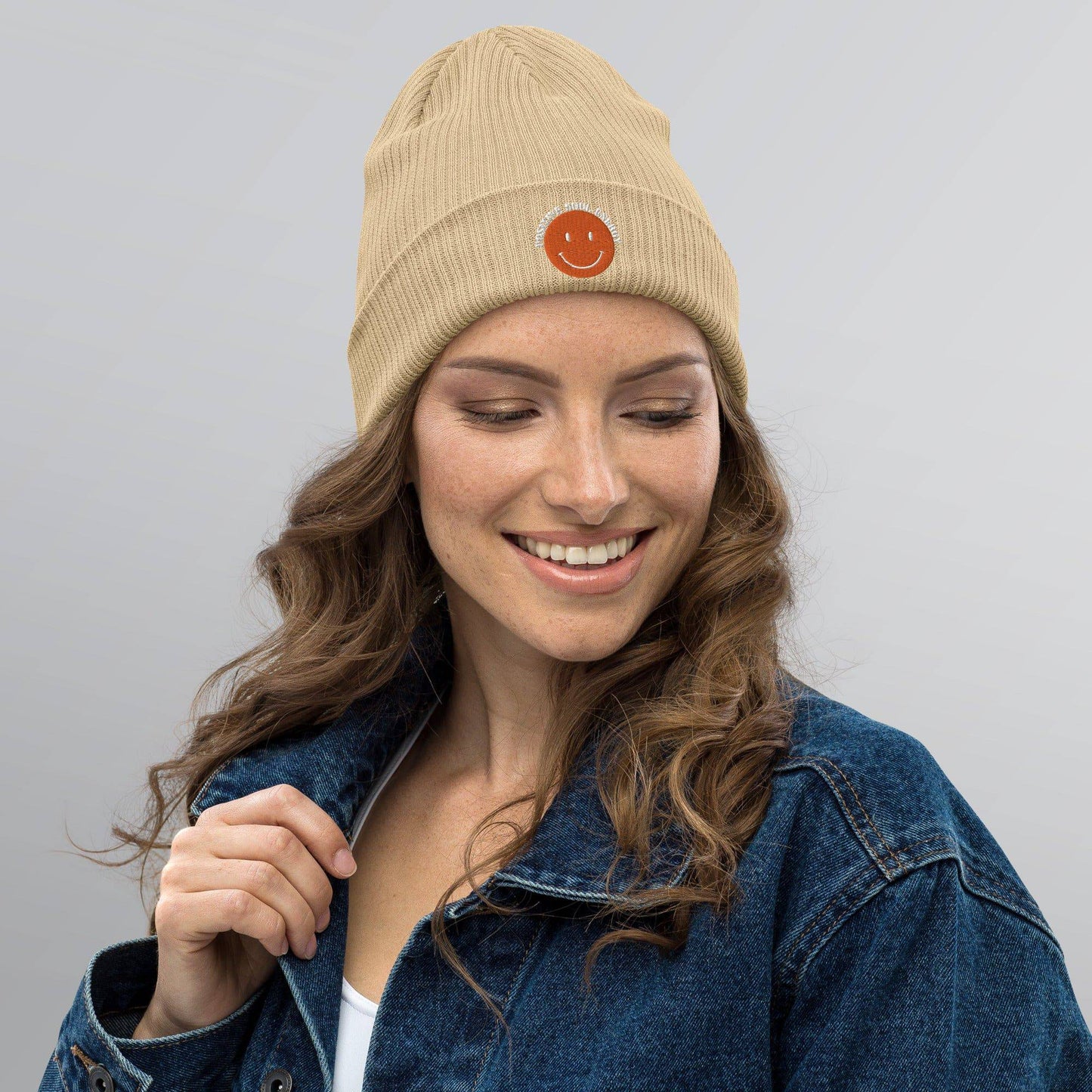 Positive Soul Energy Organic ribbed beanie - Pixel Gallery