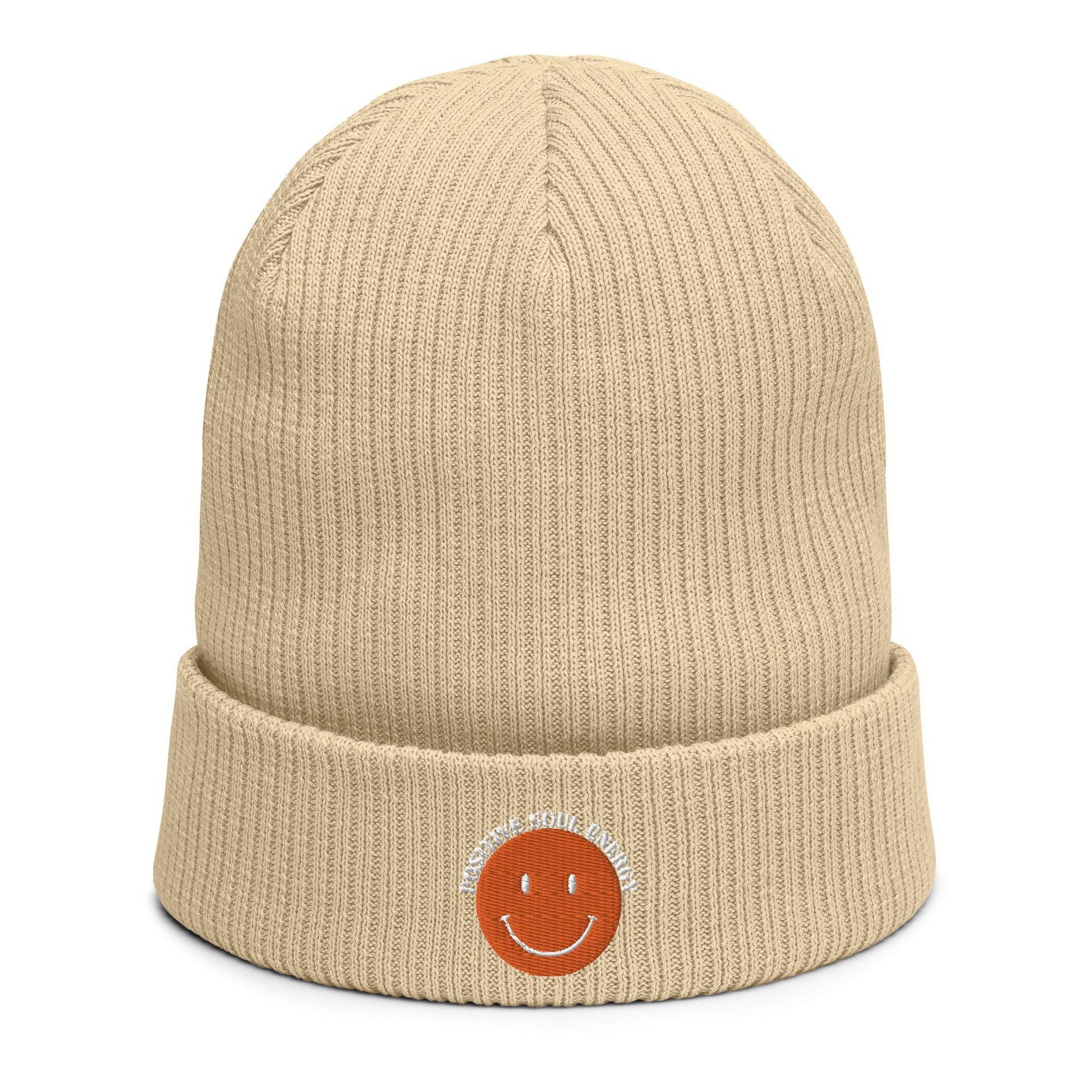 Positive Soul Energy Organic ribbed beanie - Pixel Gallery