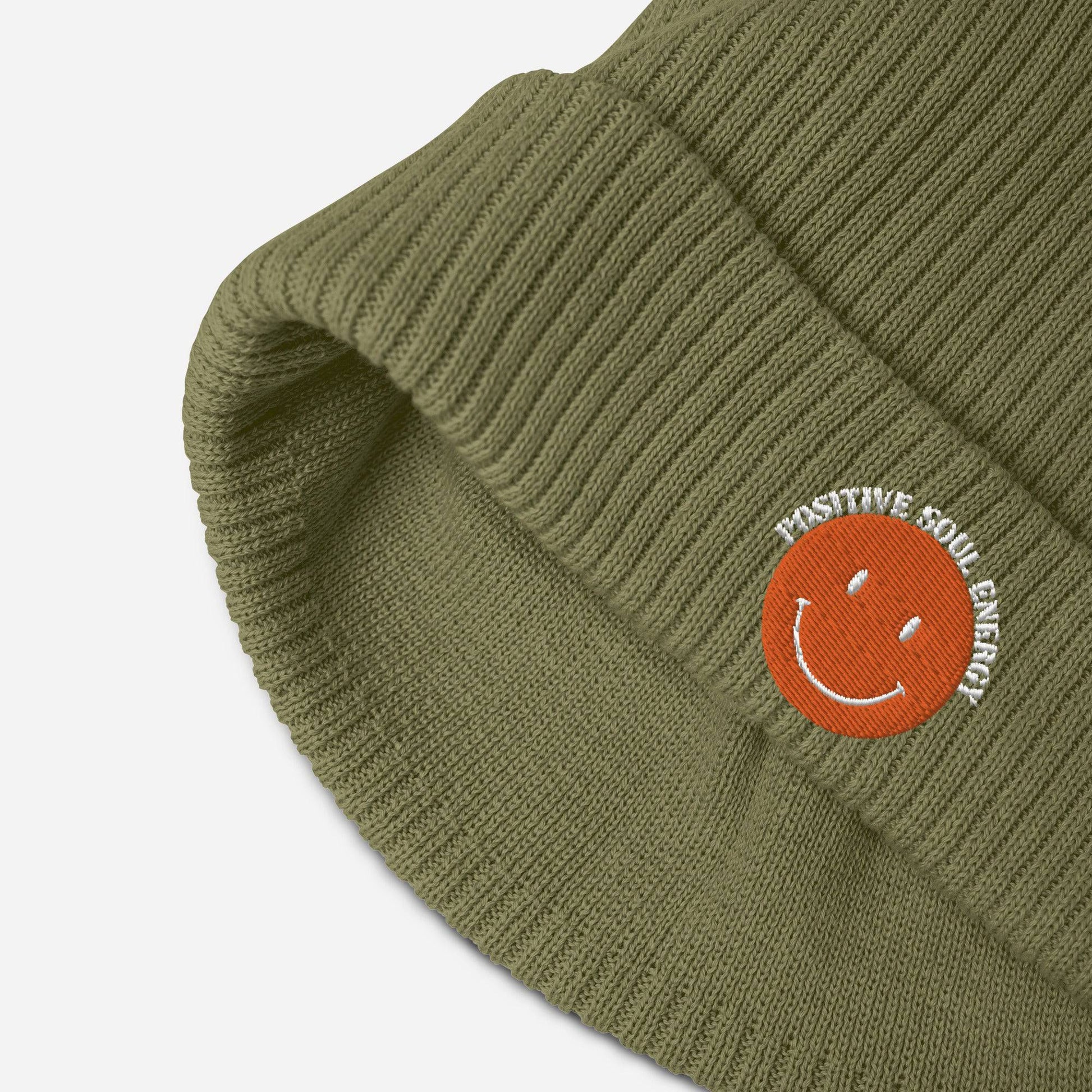 Positive Soul Energy Organic ribbed beanie - Pixel Gallery