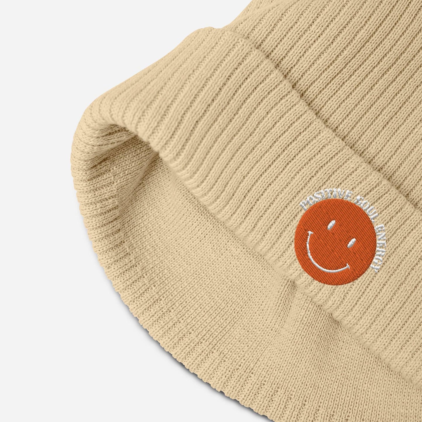 Positive Soul Energy Organic ribbed beanie - Pixel Gallery