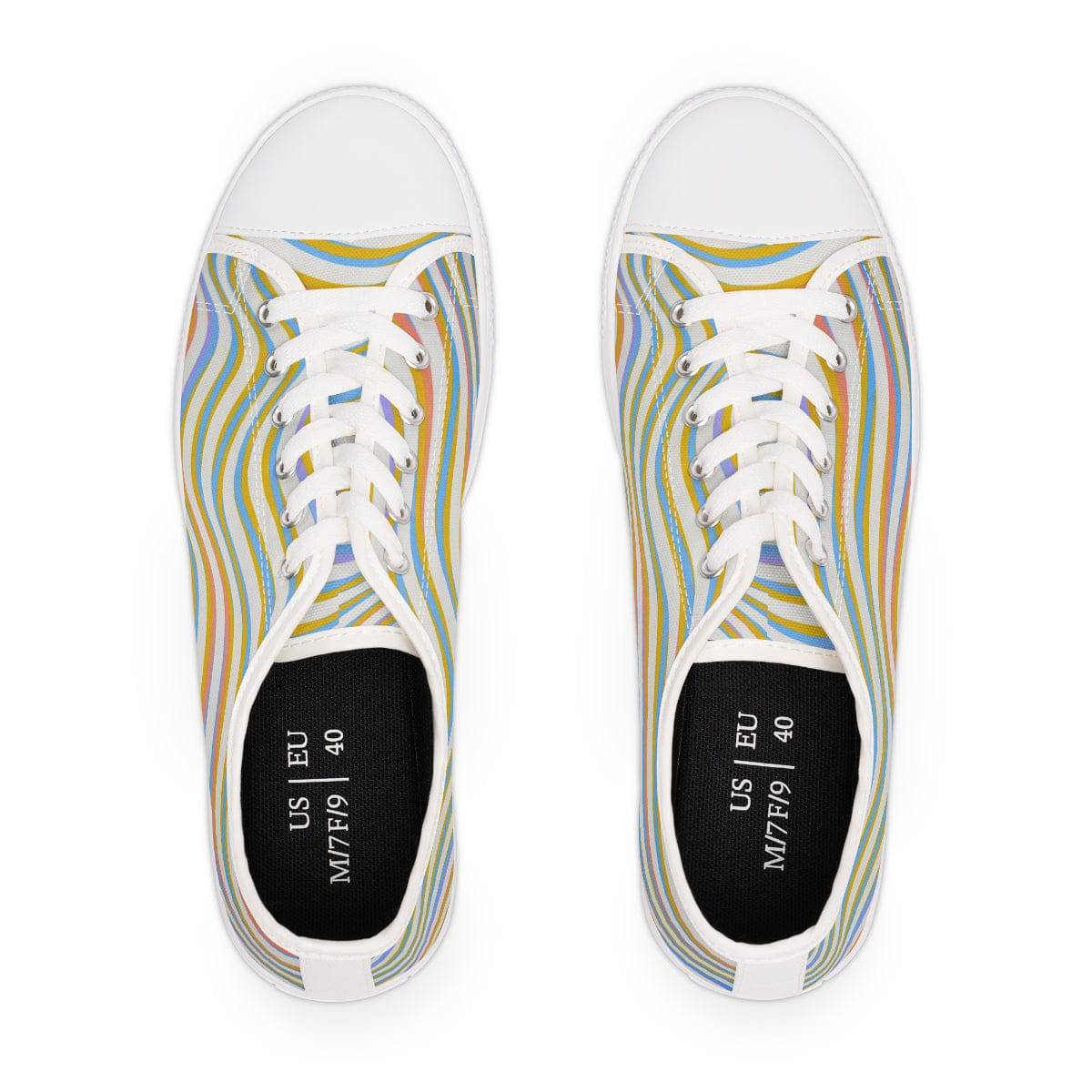 Rainbow Wave Low Top Sneakers - Pixel Gallery