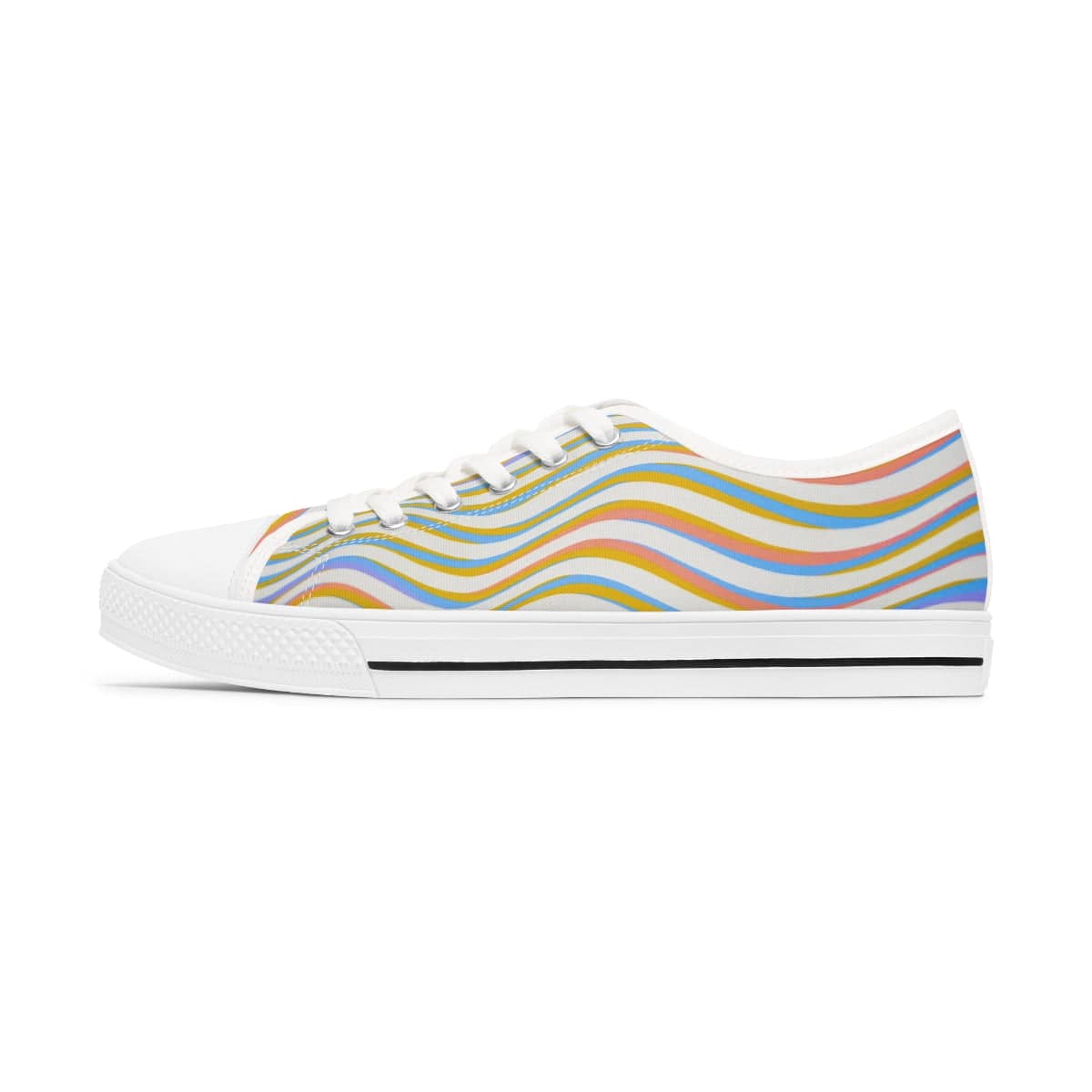 Rainbow Wave Low Top Sneakers - Pixel Gallery