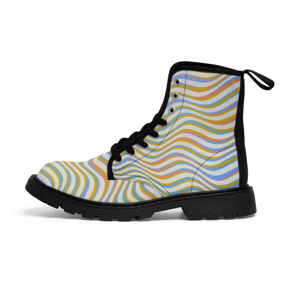 Rainbow Wave Vegan Women's Boots - Pixel Gallery