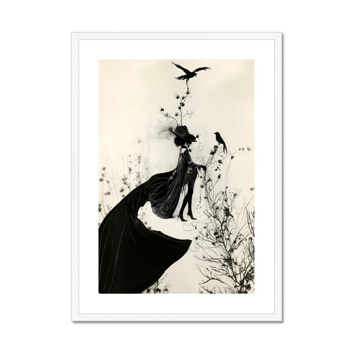 Raven Enchantment Framed & Mounted Print - Pixel Gallery