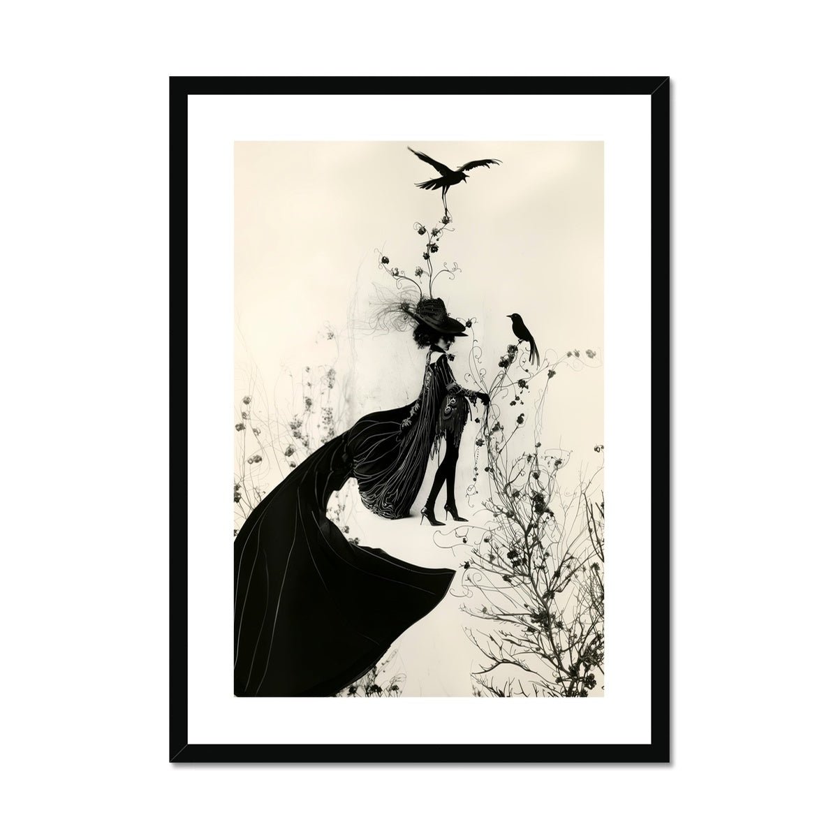 Raven Enchantment Framed & Mounted Print - Pixel Gallery