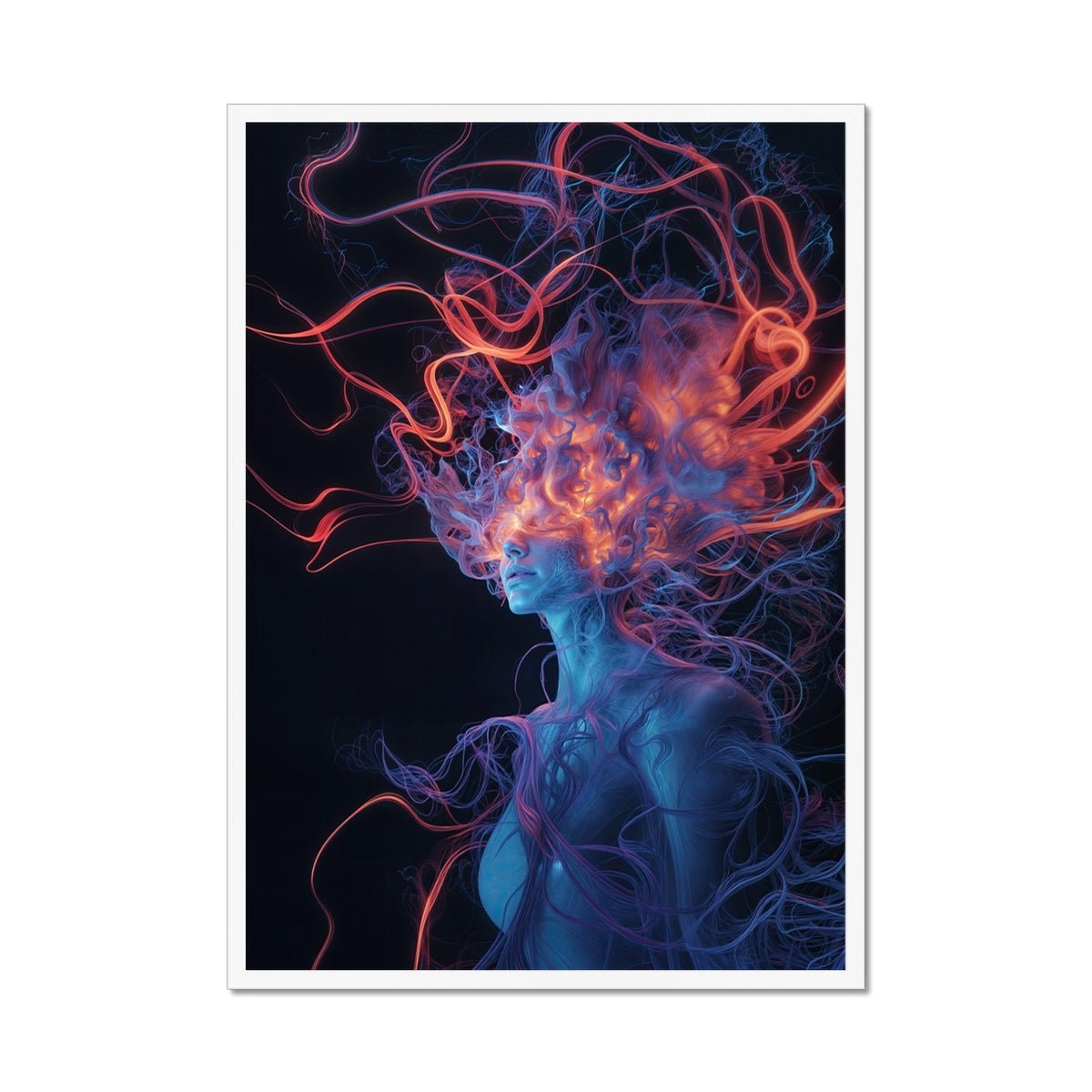 Self Portrait by AI Framed Print - Pixel Gallery