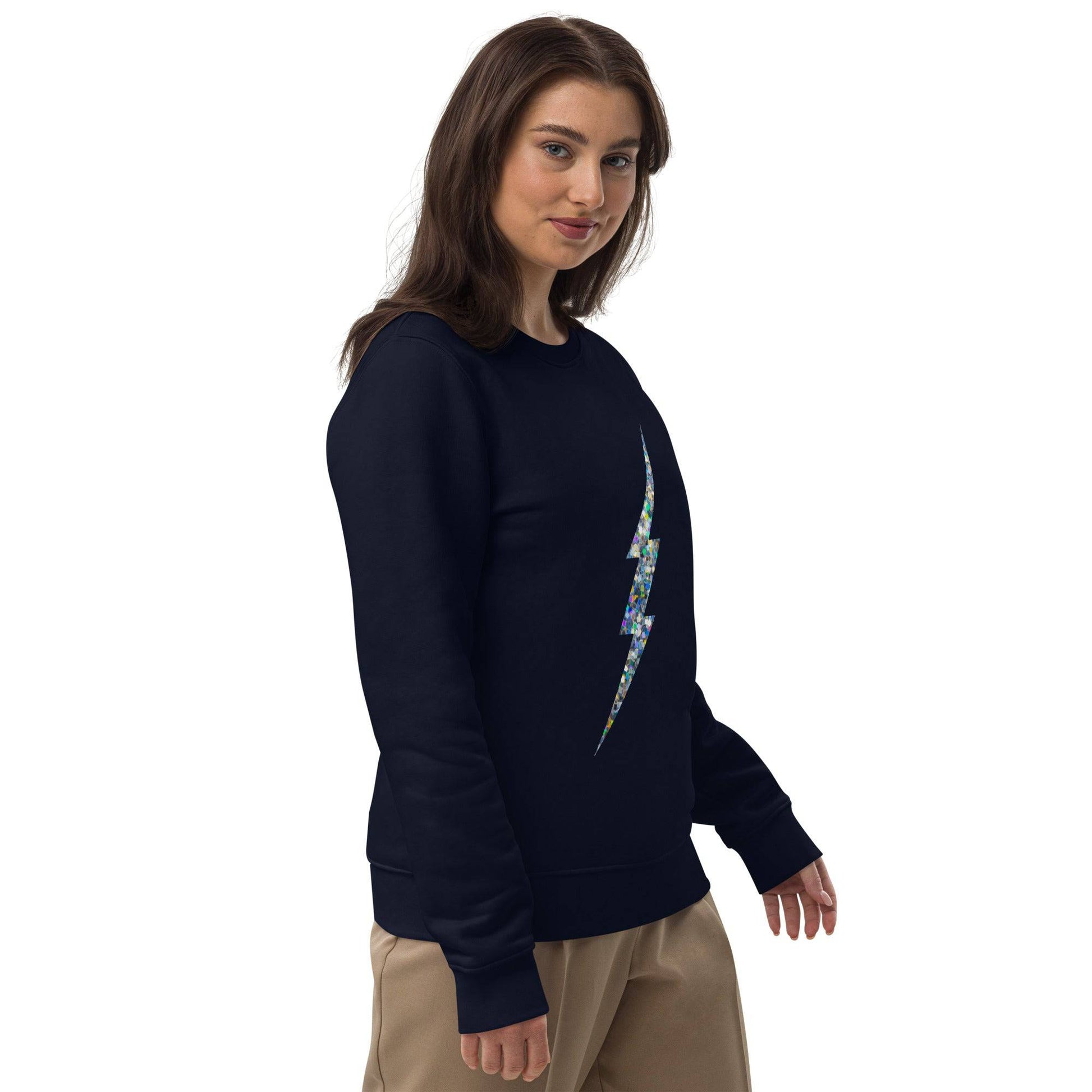 Silver Bolt Eco Sweatshirt - Pixel Gallery