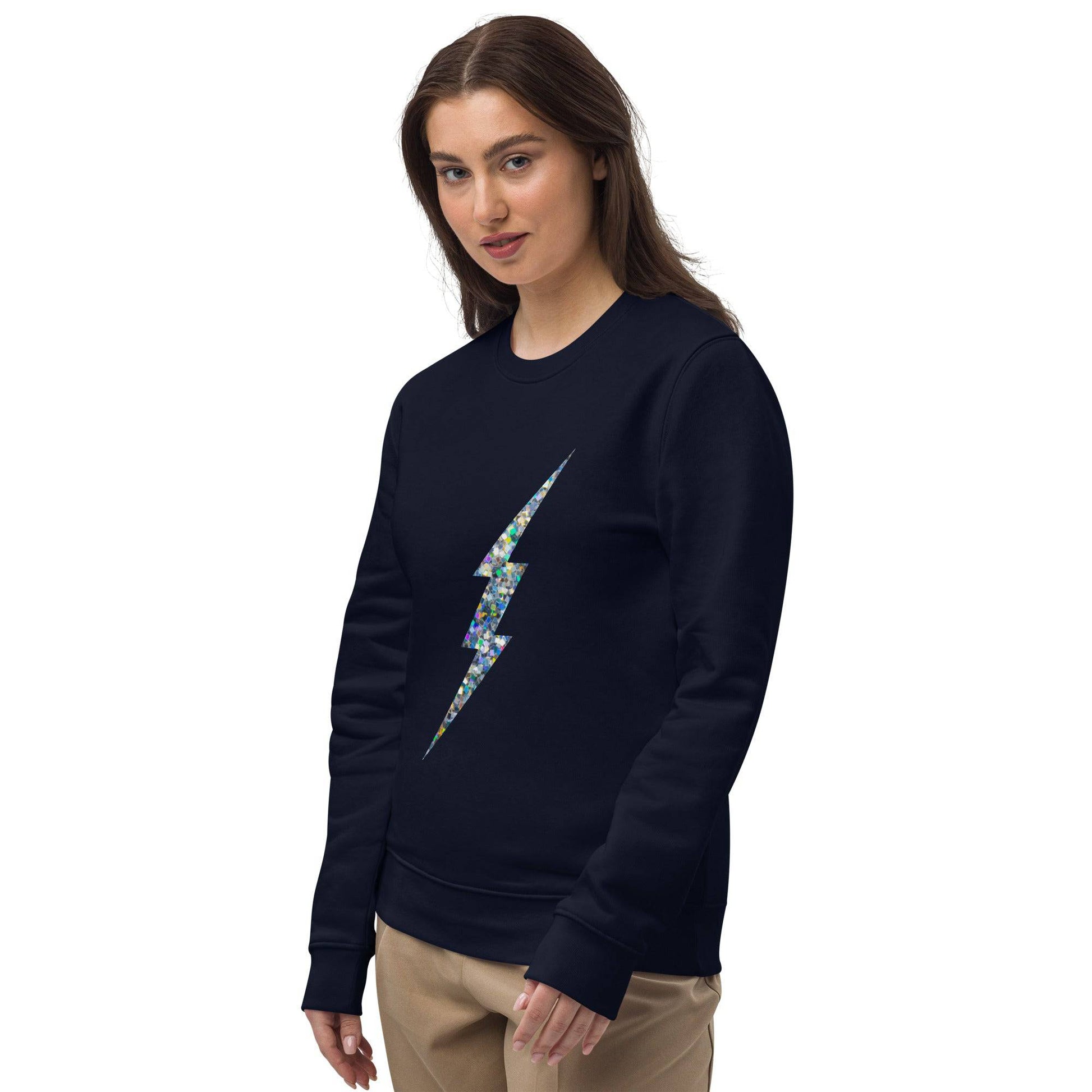 Silver Bolt Eco Sweatshirt - Pixel Gallery