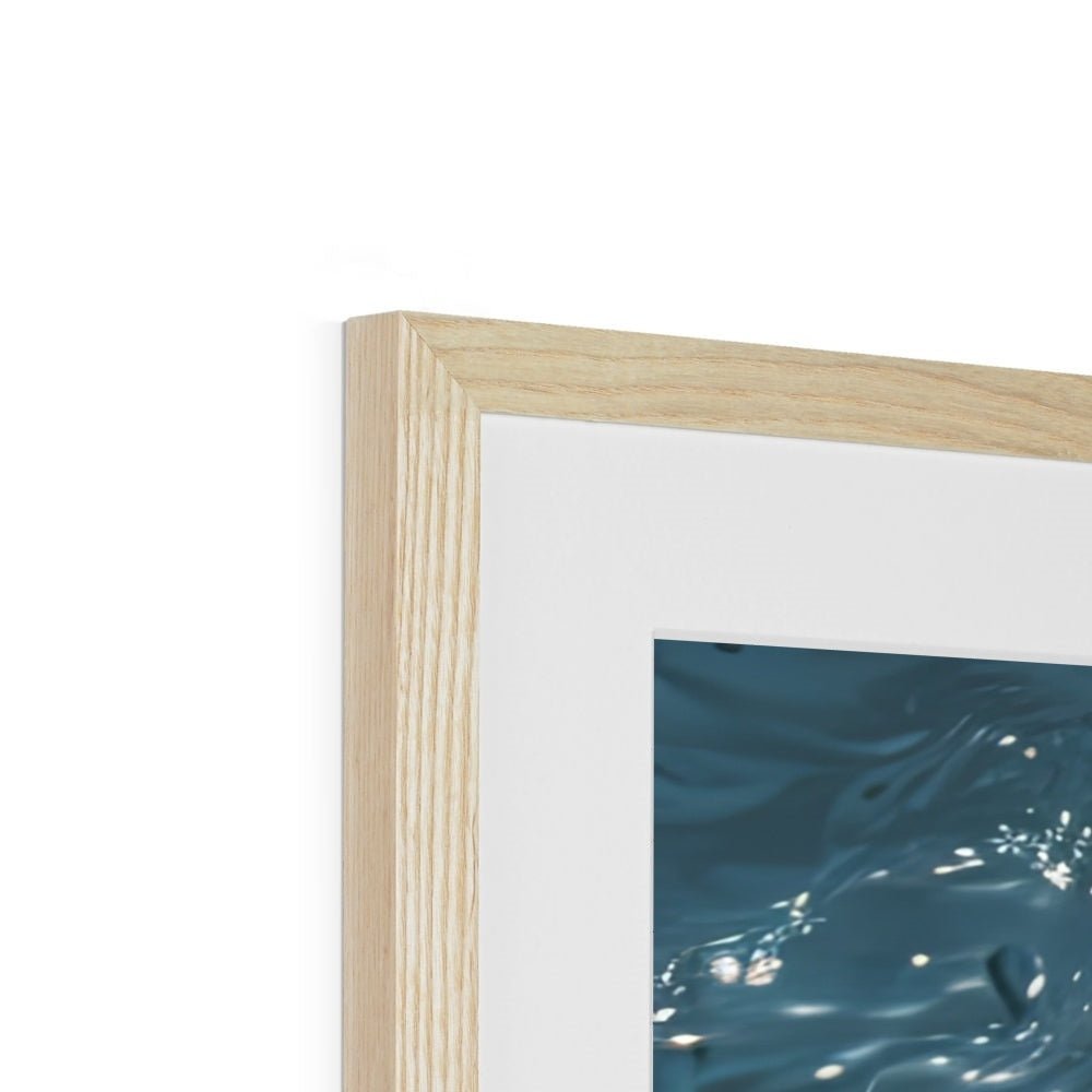 Submerged Serenity - Rippled Water Portrait Framed & Mounted Print - Pixel Gallery