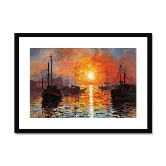 Sunset by the Thames Framed & Mounted Print - Pixel Gallery