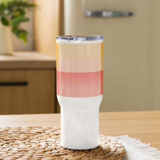 Sunset Glow Travel mug with a handle (739 ml Capacity) - Pixel Gallery