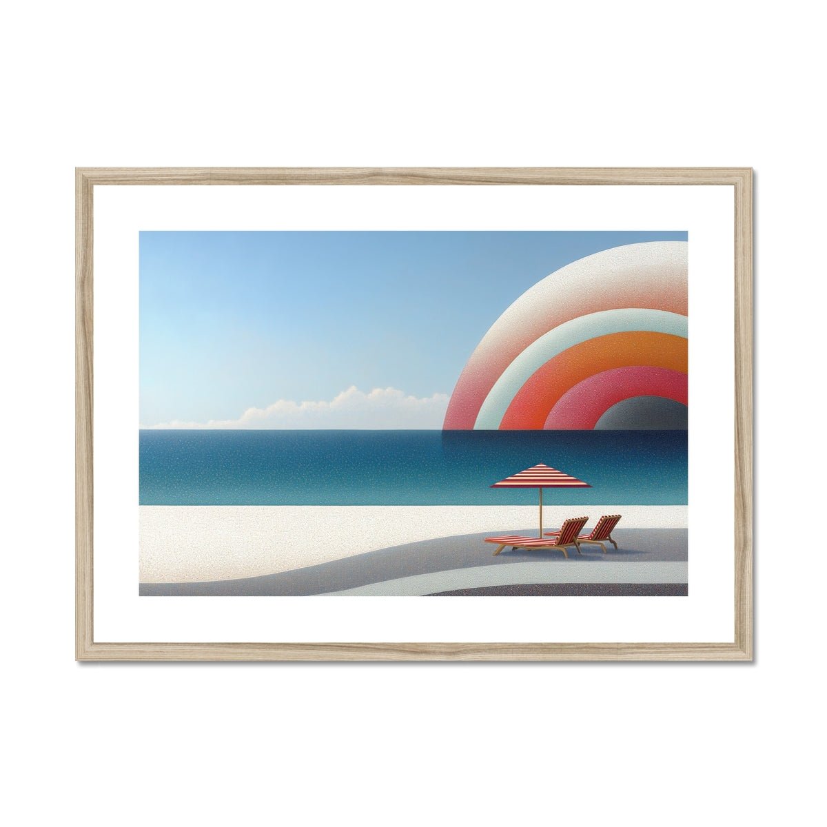 Sunset Rainbow Framed & Mounted Print - Pixel Gallery