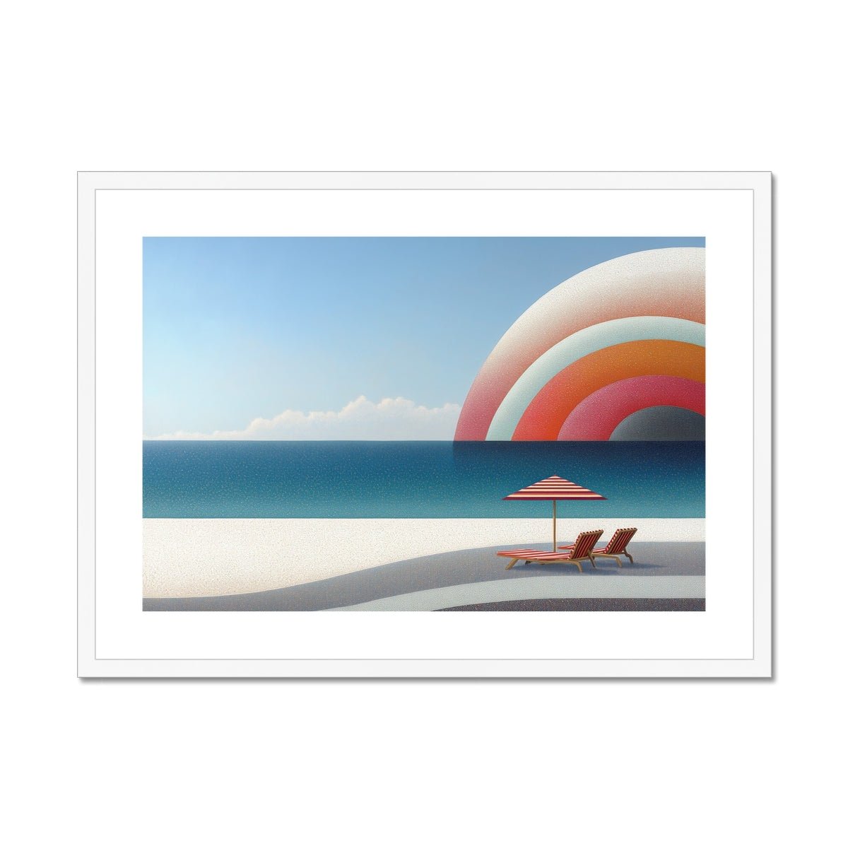 Sunset Rainbow Framed & Mounted Print - Pixel Gallery