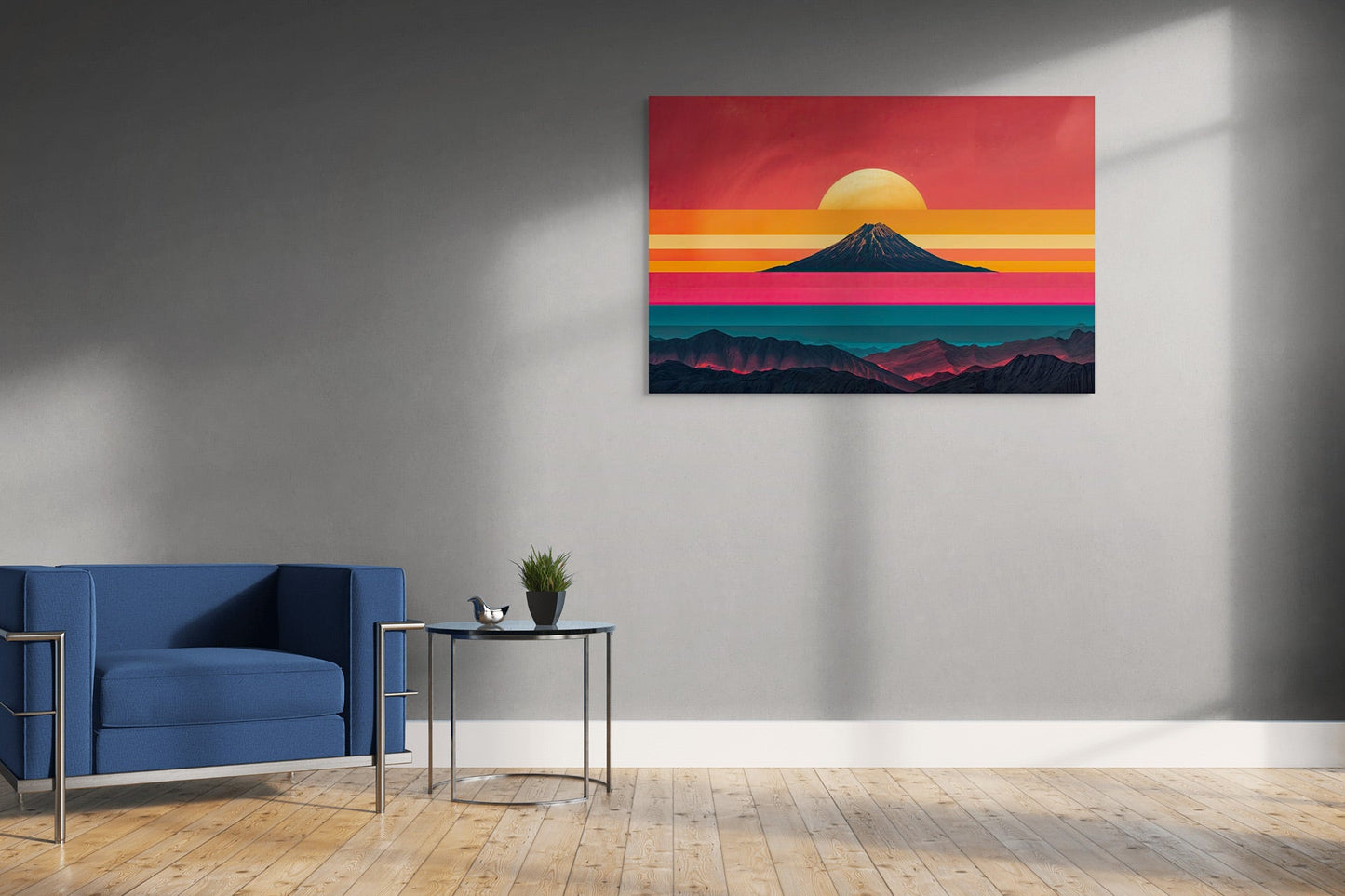 Sunset Stripes Metal Print - Pixel Gallery