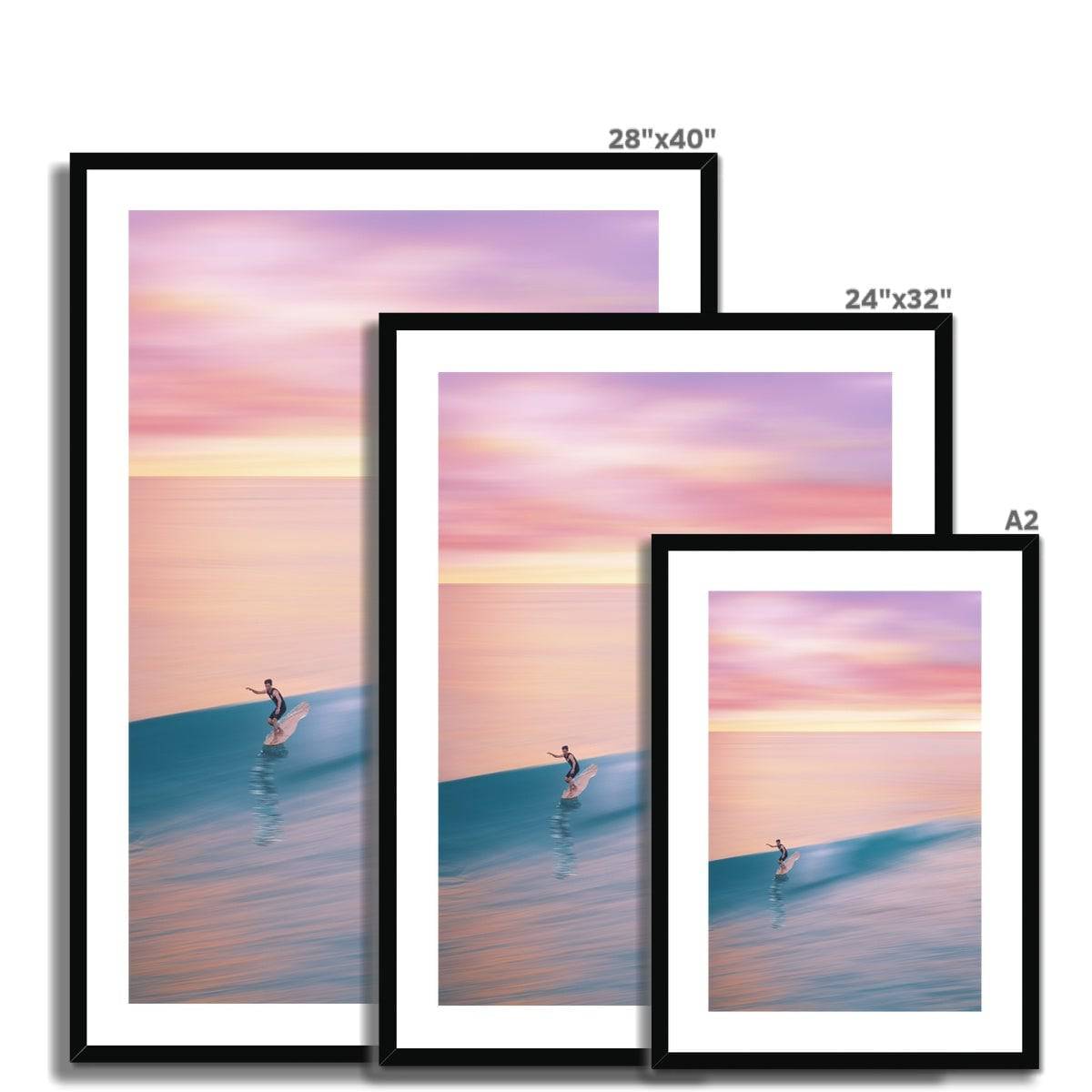 Surfing the Rainbow Framed & Mounted Print - Pixel Gallery