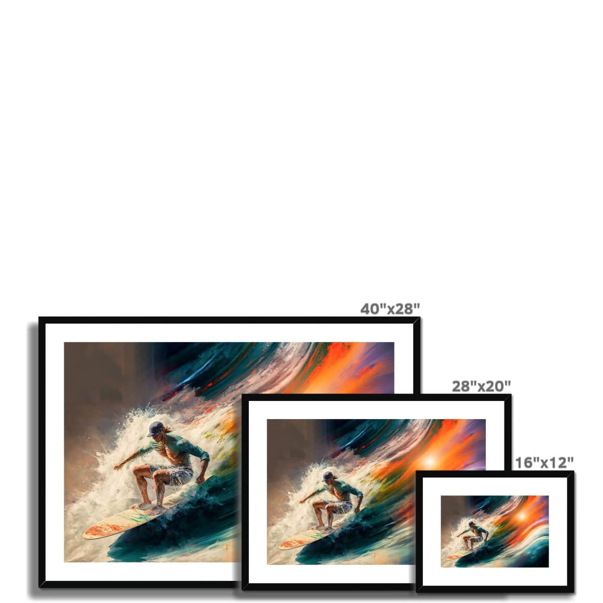 Surfing Venus Framed & Mounted Print - Pixel Gallery