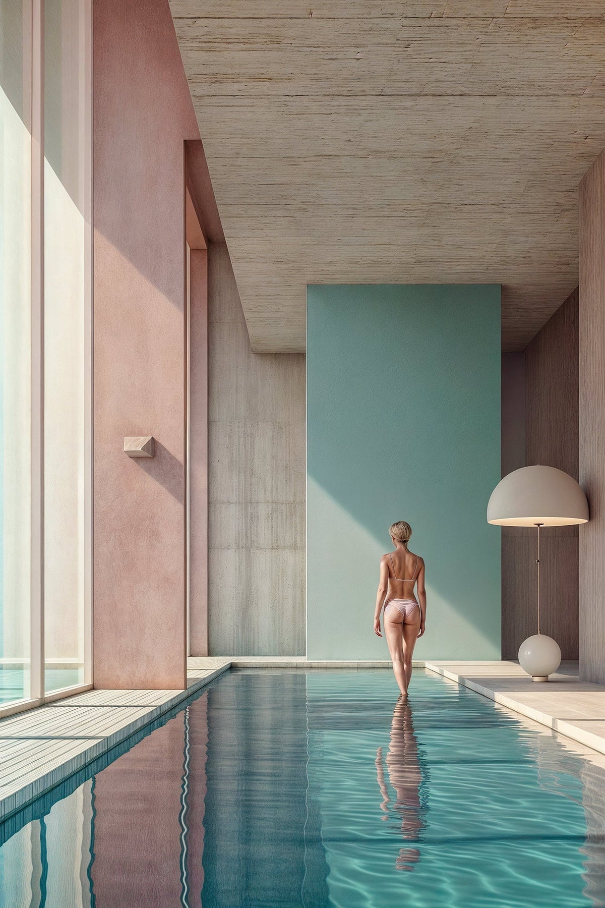 Swimming Pool Serenity – Framed Art Print for Design-Led Interiors ...
