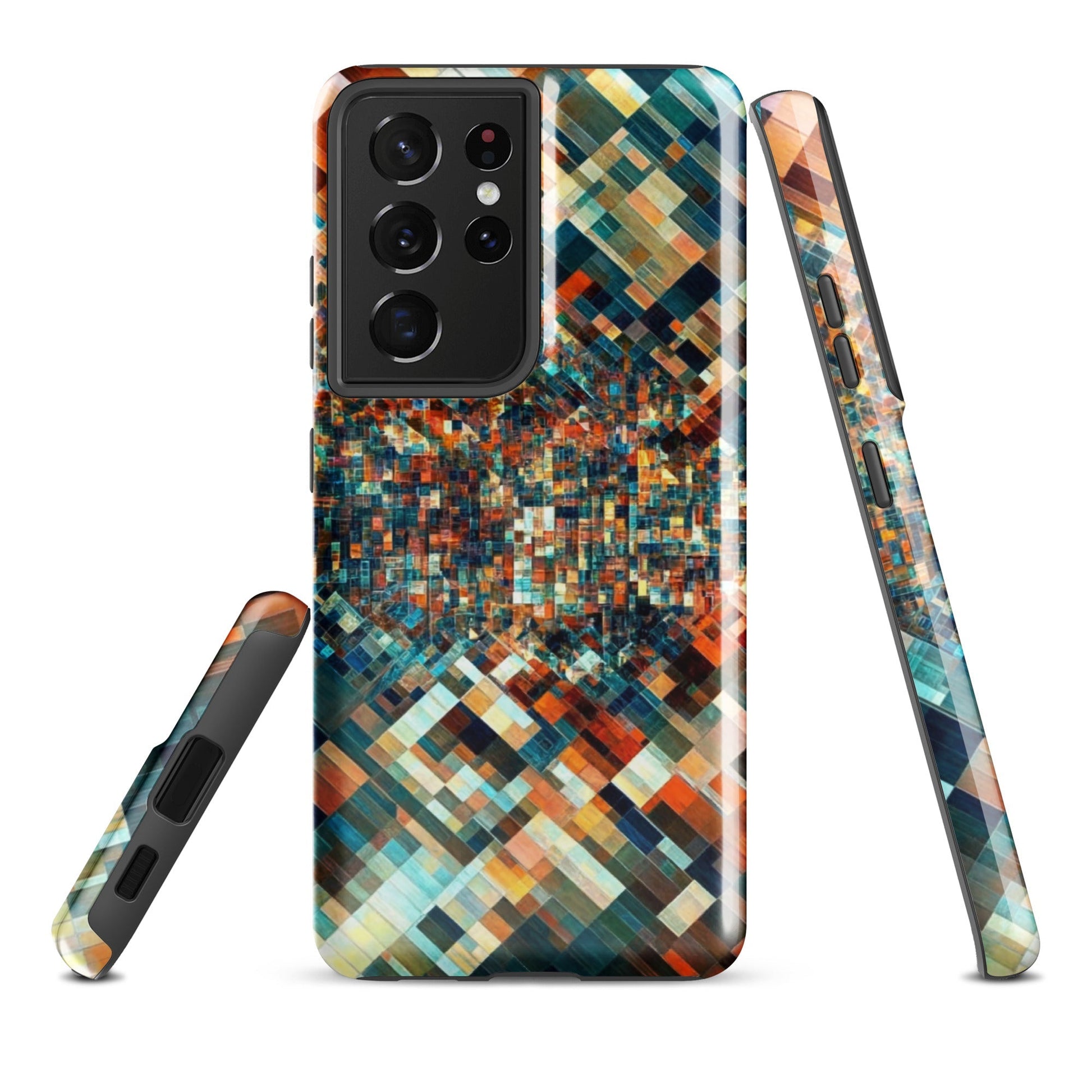 Techno Mosaic - Tough Phone Case for Samsung - Pixel Gallery