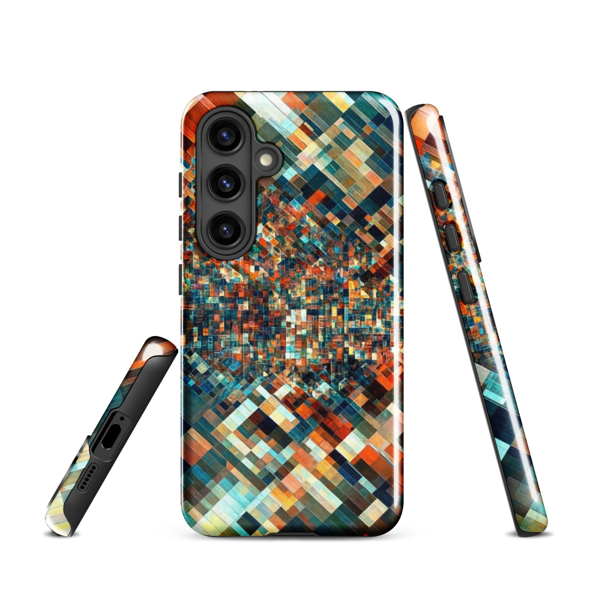 Techno Mosaic - Tough Phone Case for Samsung - Pixel Gallery