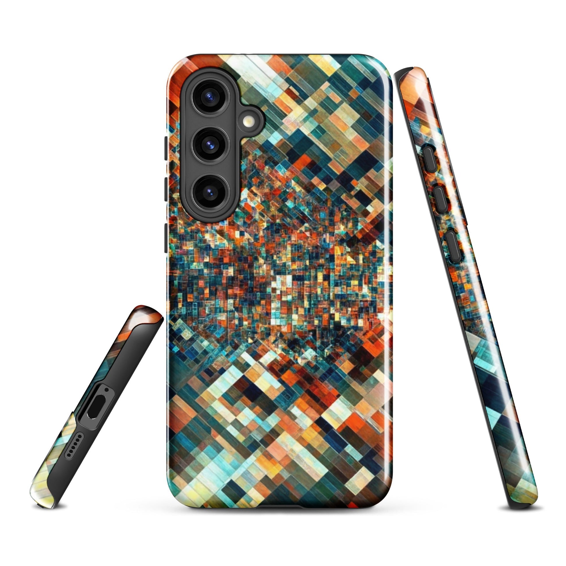 Techno Mosaic - Tough Phone Case for Samsung - Pixel Gallery