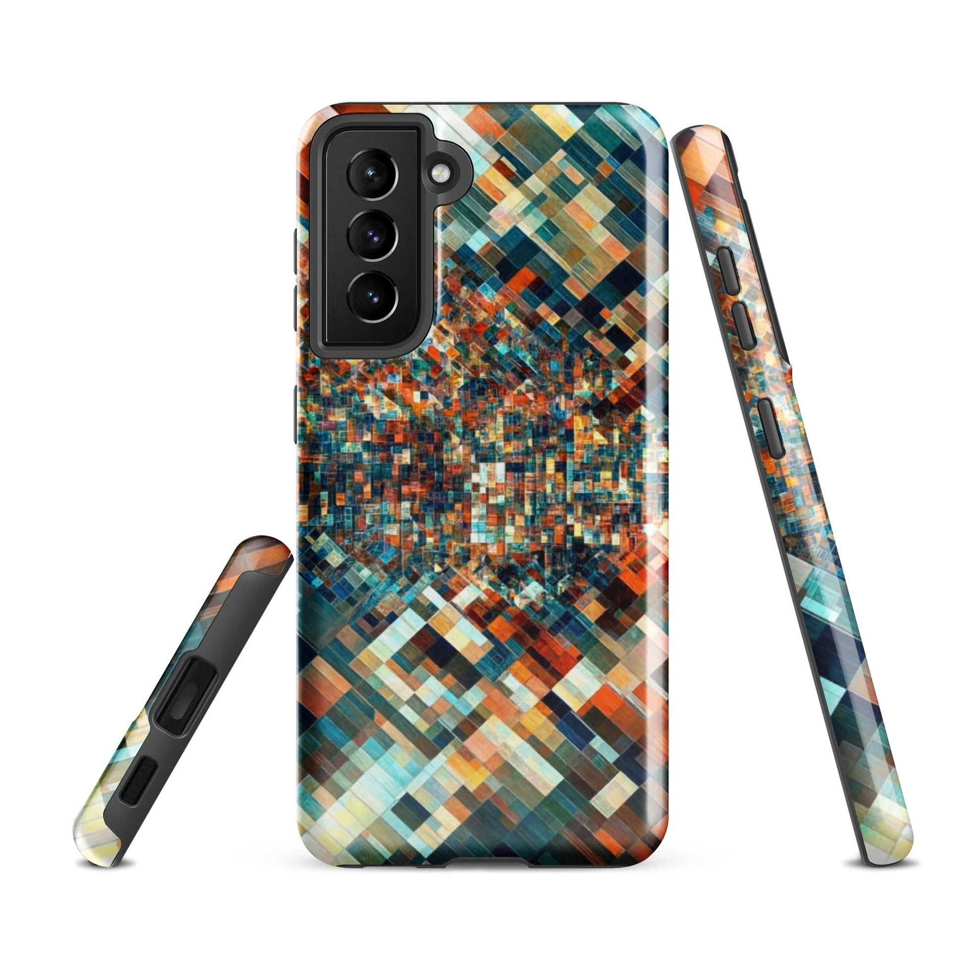 Techno Mosaic - Tough Phone Case for Samsung - Pixel Gallery