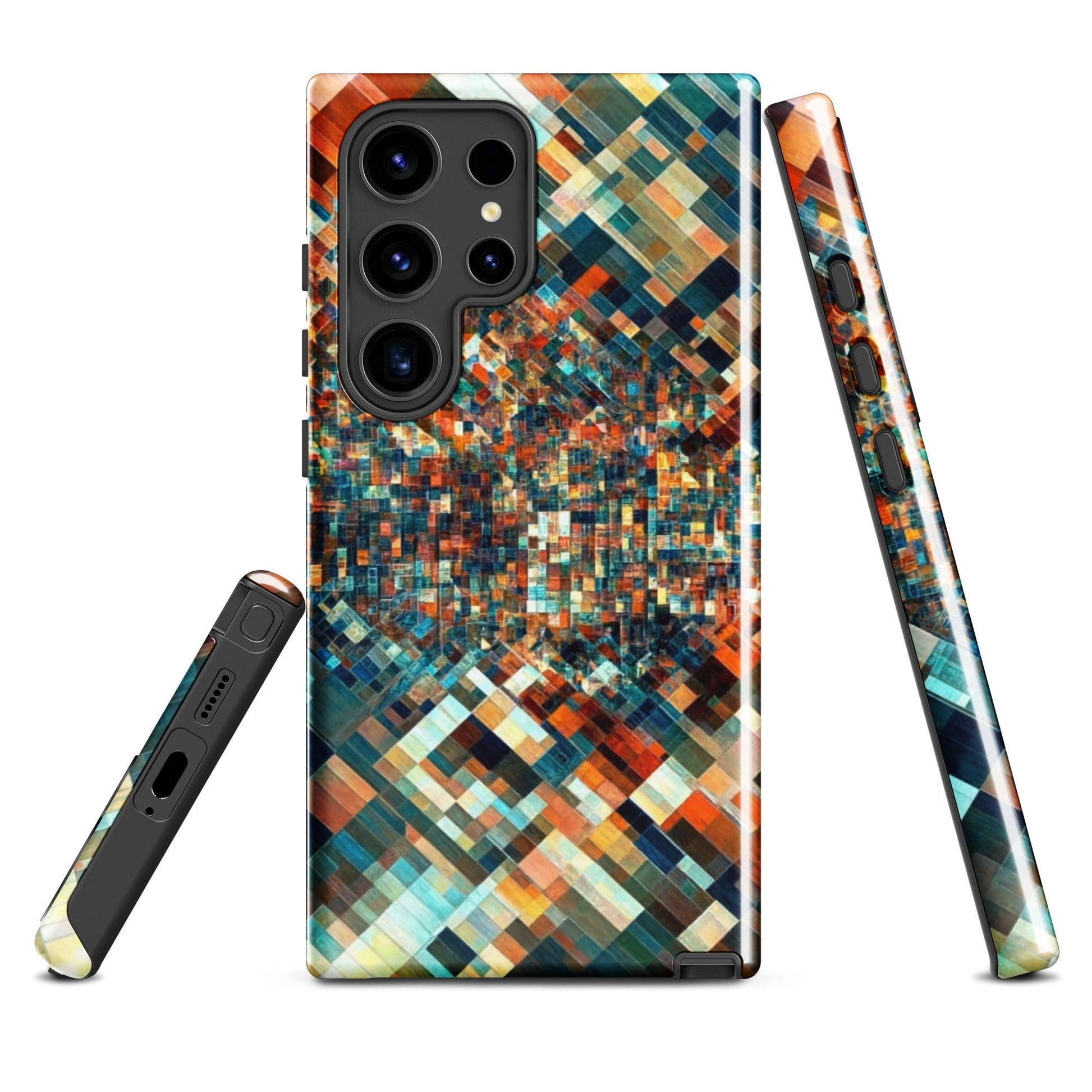 Techno Mosaic - Tough Phone Case for Samsung - Pixel Gallery