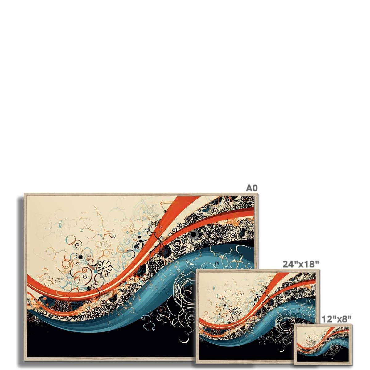 The Great Wave Off Kanagawa Reimagined Framed Print - Pixel Gallery