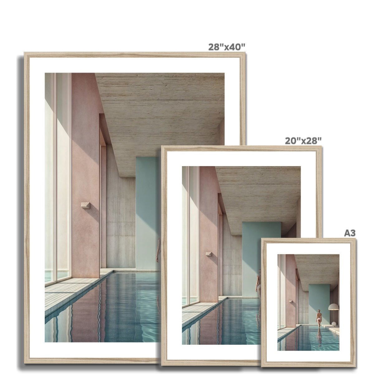 The Swimming Pool Framed & Mounted Print - Pixel Gallery