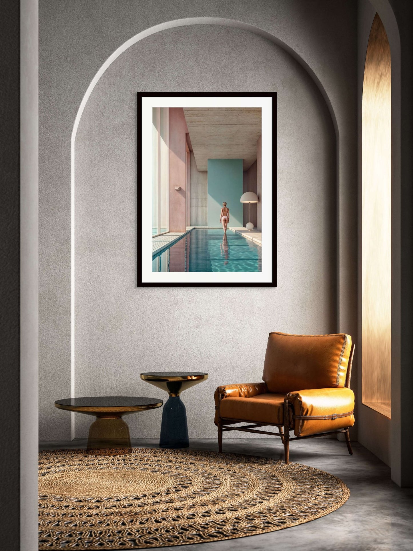 The Swimming Pool Framed & Mounted Print - Pixel Gallery